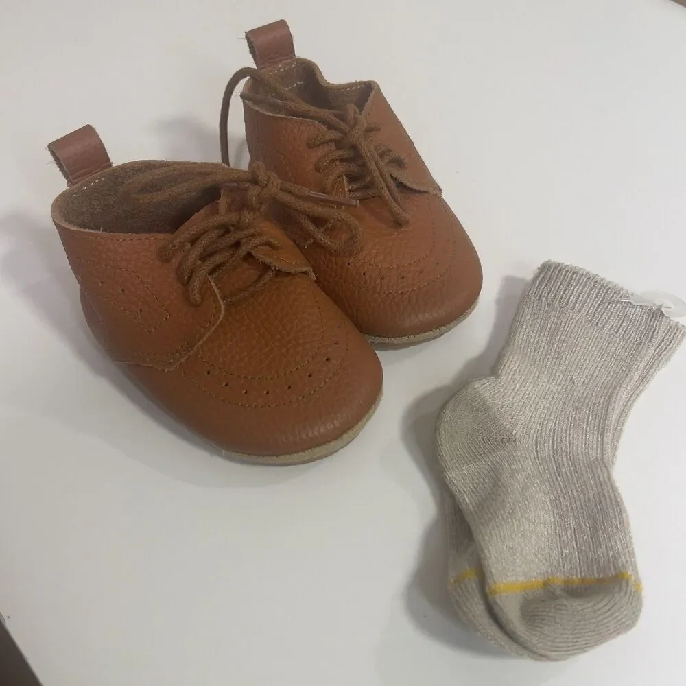 Boys/Girls  Brown Dress Shoes Size 3 Toddler Infant